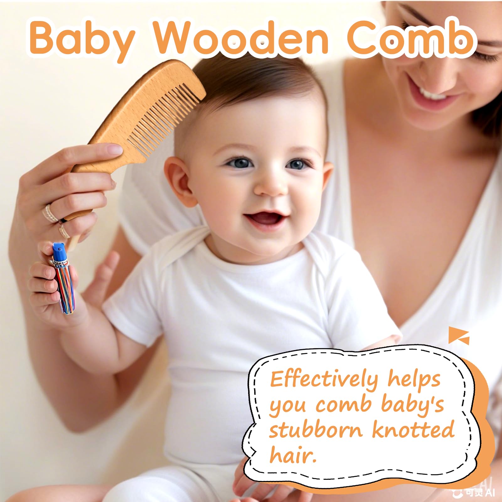 Ceavmlsr ergonomic brush design fits small hands for easier grooming.