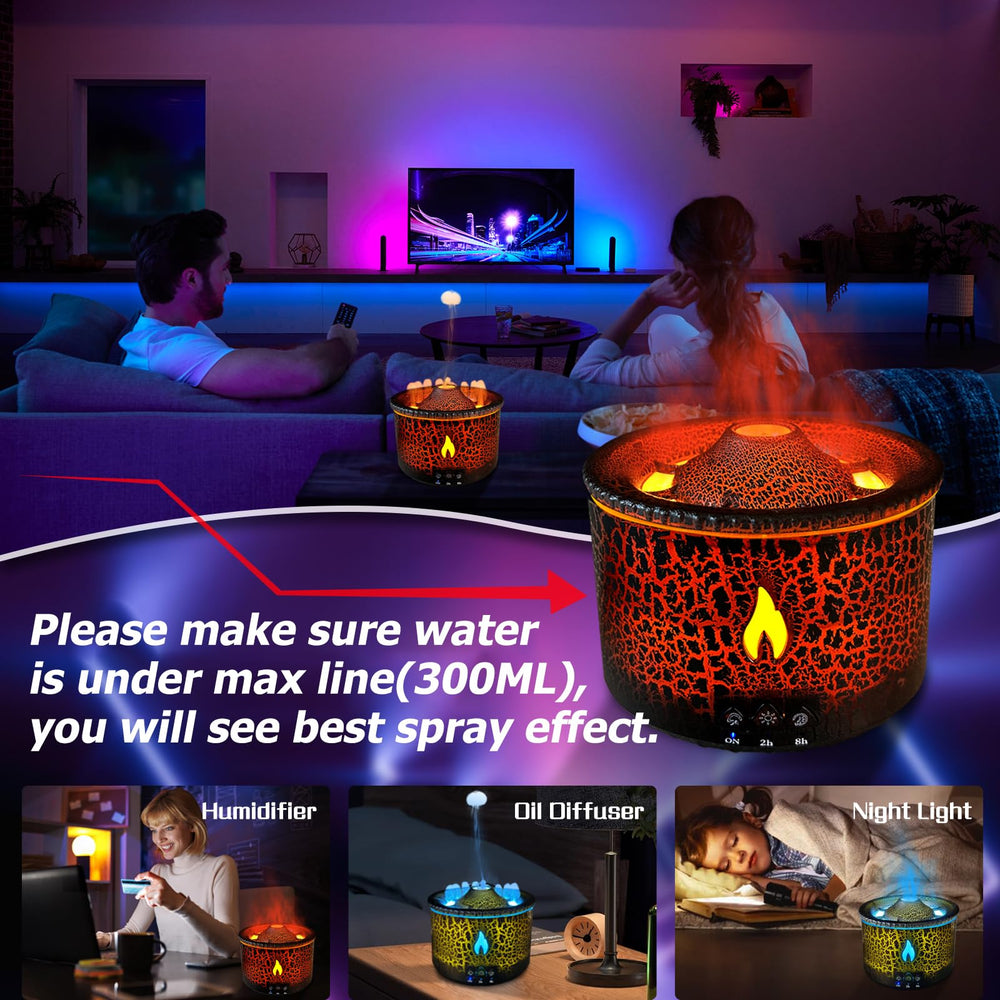 Cechlicht Volcano Diffuser quiet operation supports restful nights.