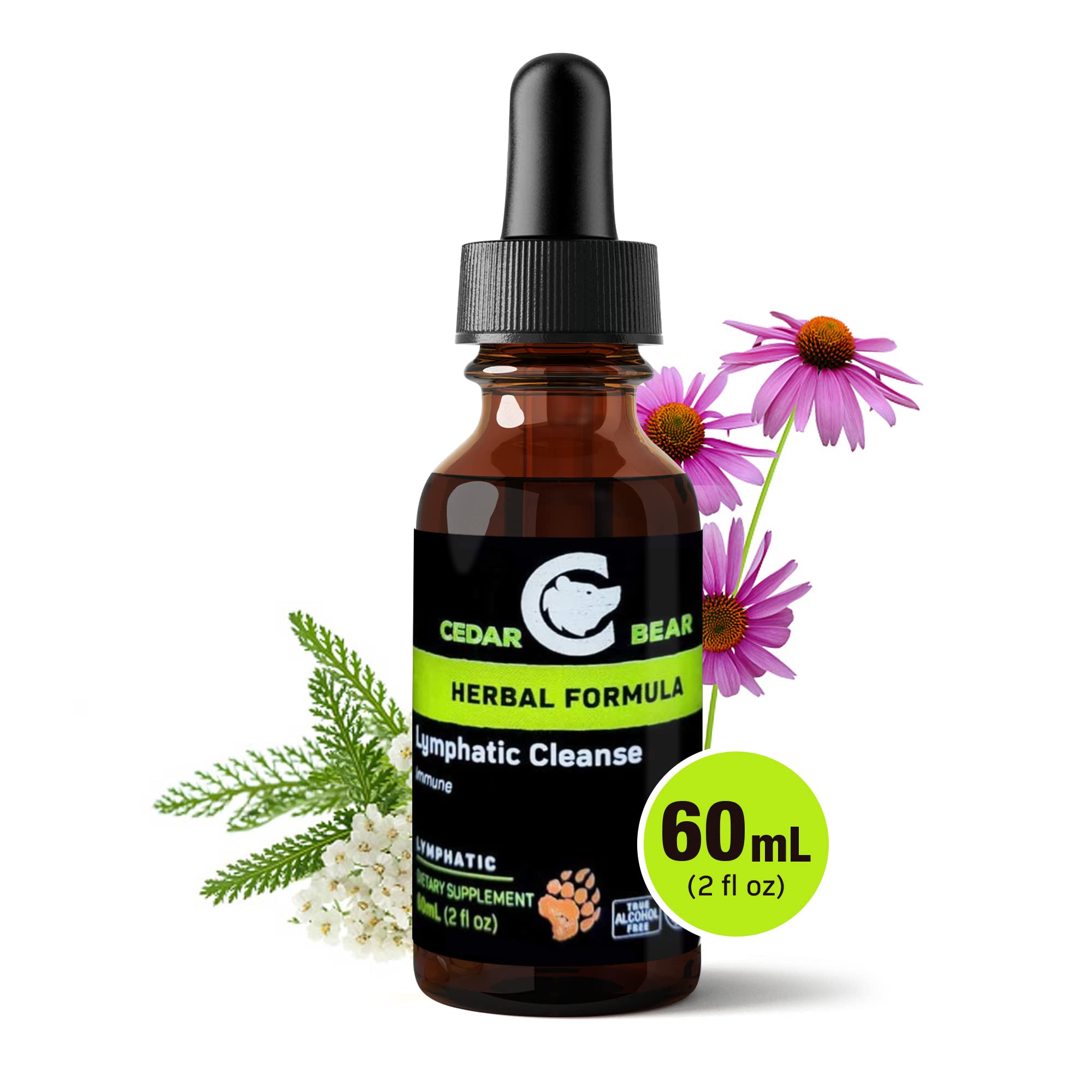Cedar Bear All-natural ingredients bottle with herbal blend