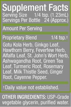 Cedar Bear Brain Booster liquid-drops shown for quick mental support.