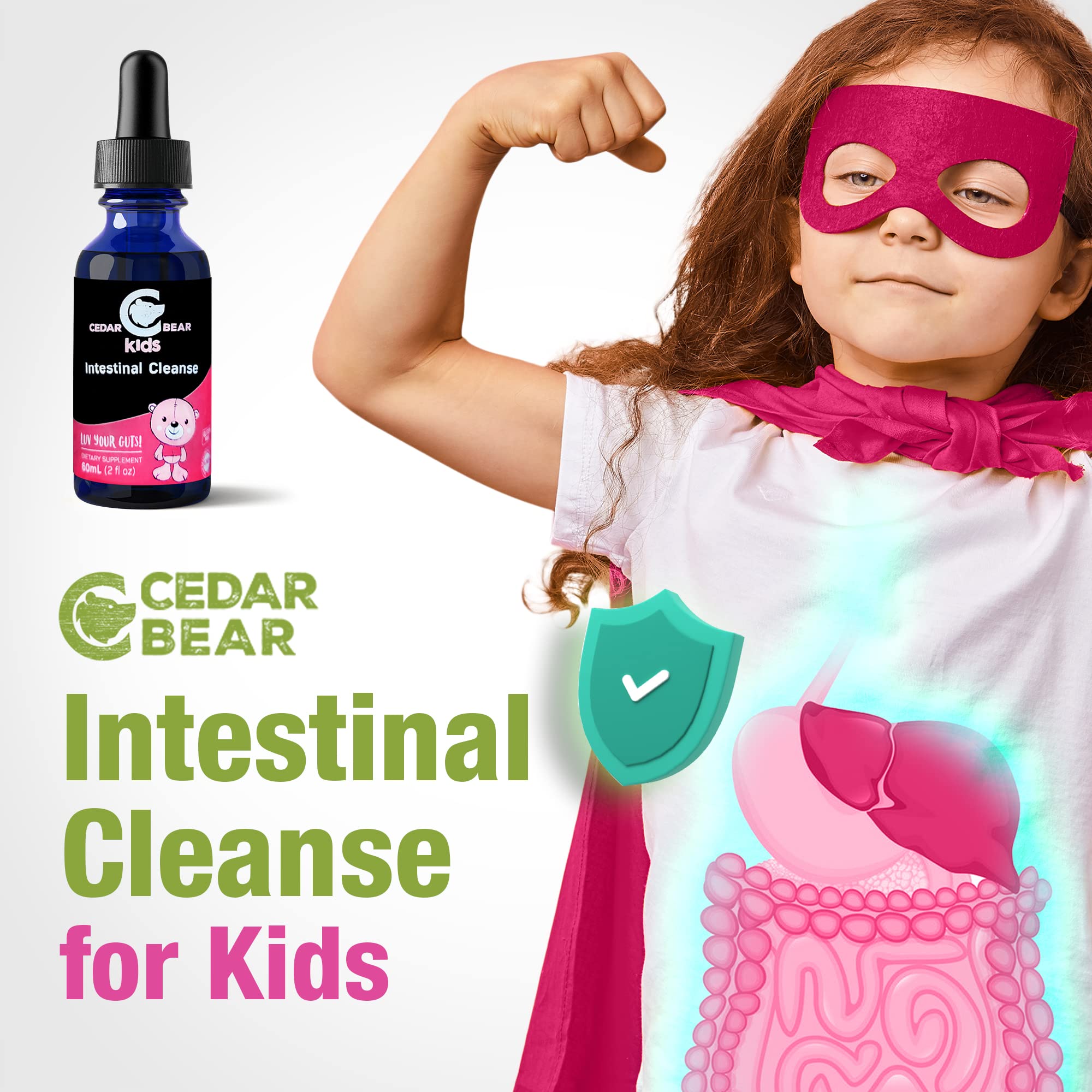 Cedar Bear kids health ritual scene shows tranquil daily routine with drops.