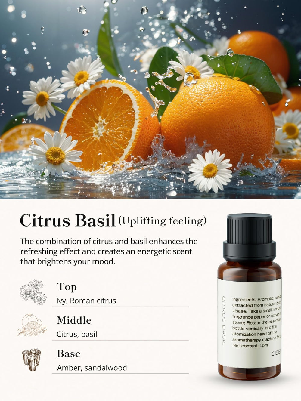 Ceeniu Pure Aroma bottle pour action, easy to dispense and blend.