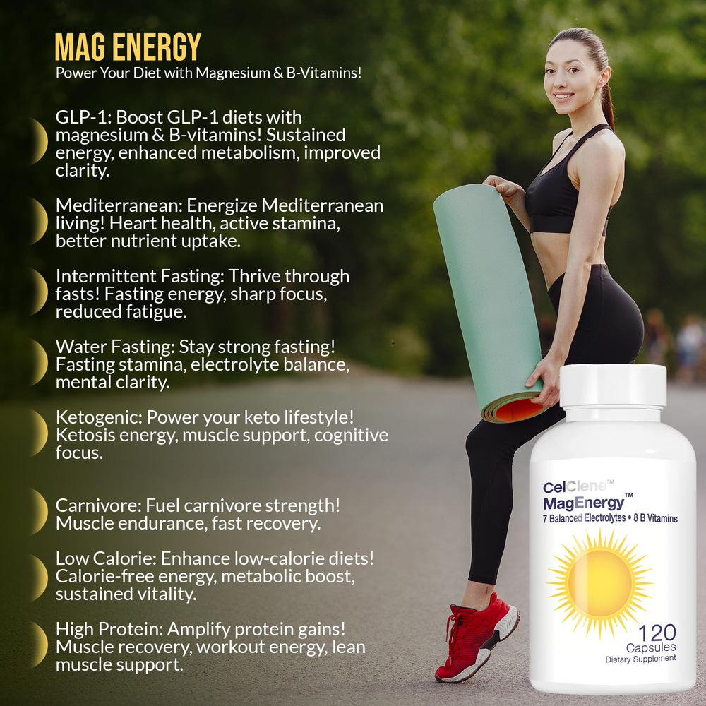CELCLENE MagEnergy 7 daily-use glass with dosage line ensures consistent hydration.