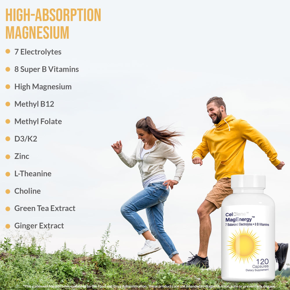 CELCLENE MagEnergy 7 powder dissolve demonstrates quick mix for on-the-go electrolyte support.