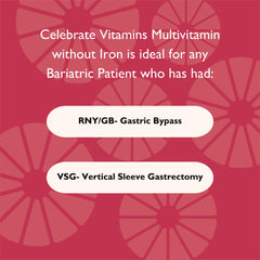 Celebrate Bariatric Multivitamin capsules ideal for sensitive stomachs.