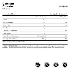 Packaging of Celebrate Vitamins calcium citrate soft chews with ASMBS-aligned formula