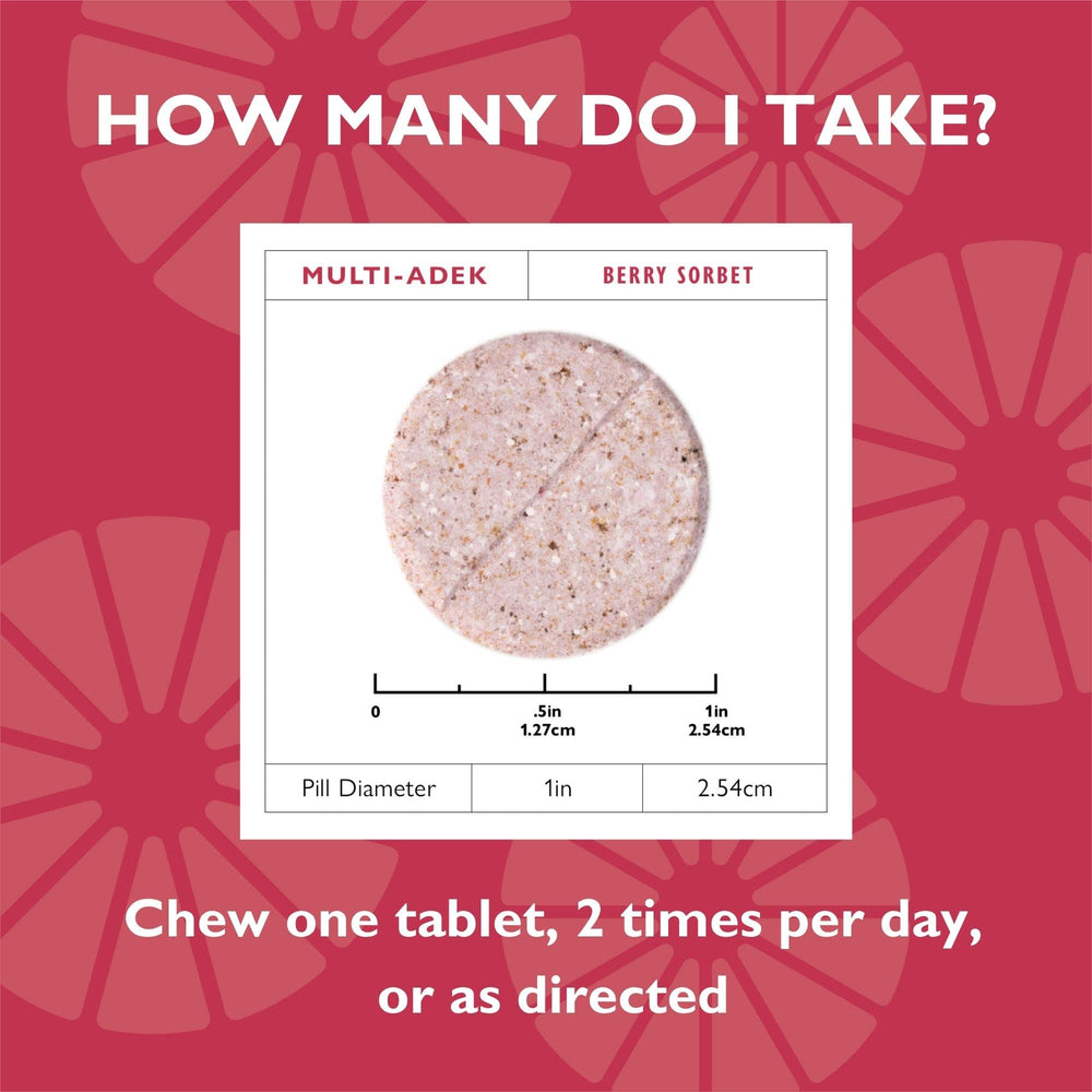 Daily-use context showing someone taking Celebrate Vitamins Multi ADEK chewables