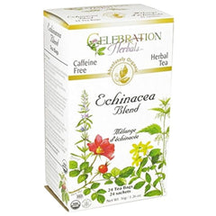 Celebration Herbals Echinacea Blend tea bags for a soothing, relaxing cup with herbal richness.