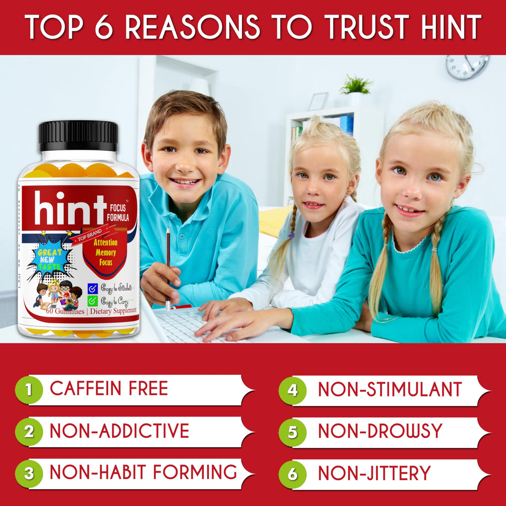 Celebrity LifeStyle Product Hint bottle with chewables illustrates an easy daily routine.