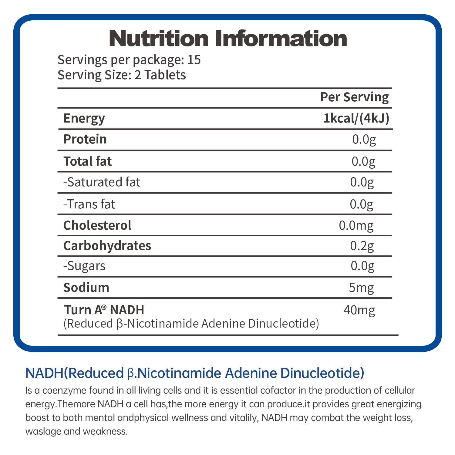 CELFULL NADH Health Canada NPN seal on packaging