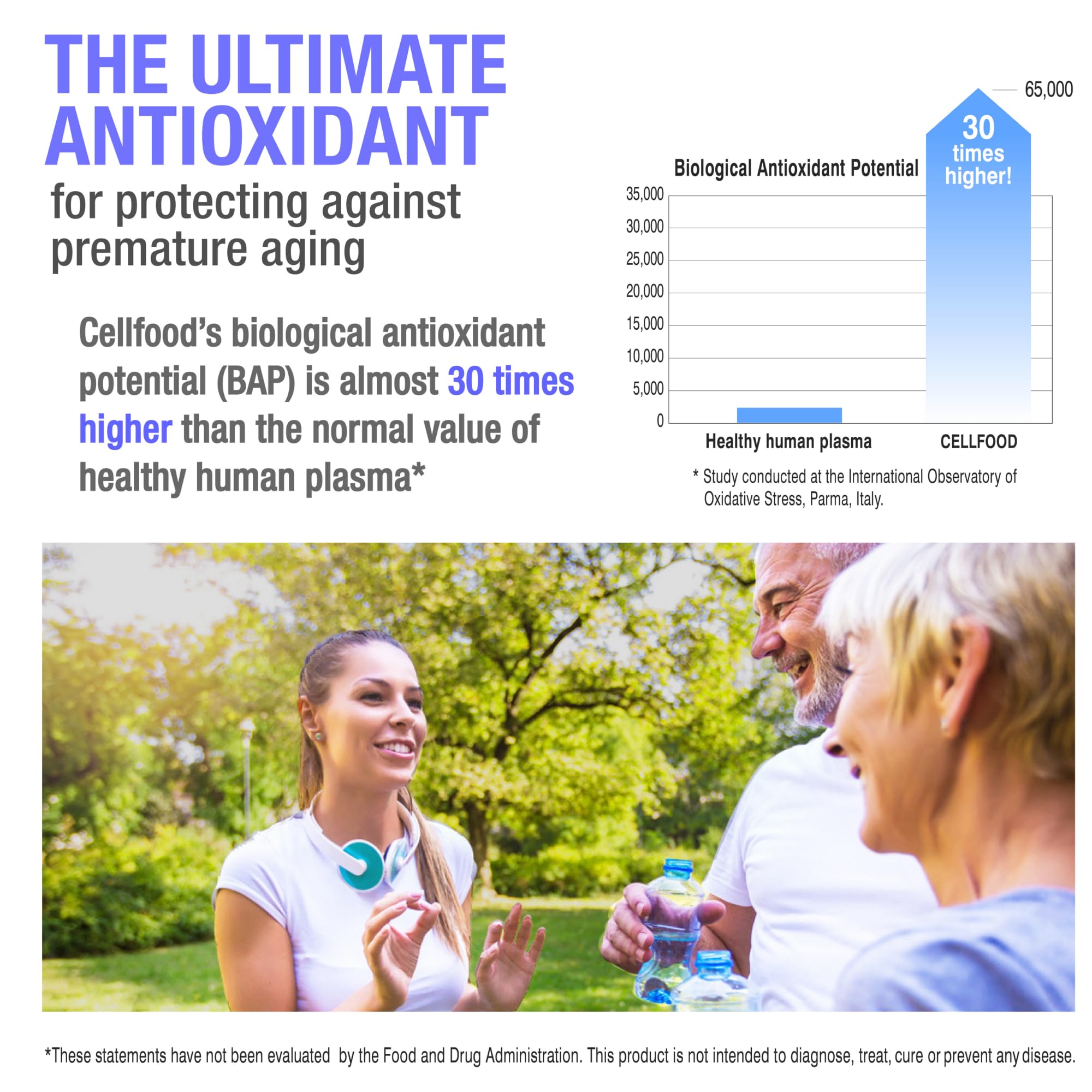 Glass with Cellfood Oxygen Boost solution ready to drink