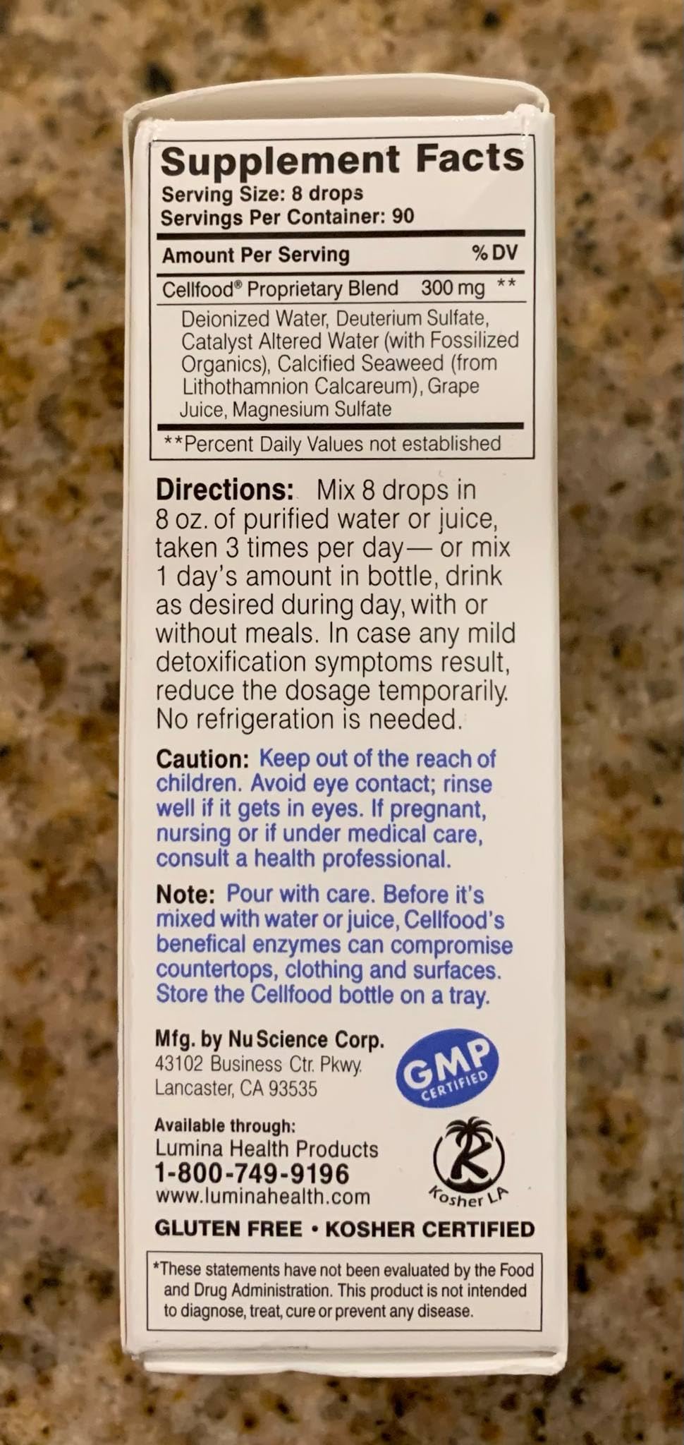 Cellfood Oxygen Boost glass of water image, easy daily supplement