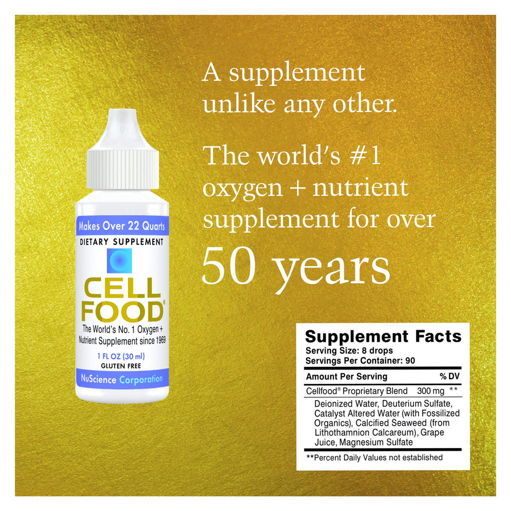 Cellfood Oxygen Boost pour into water for easy mixing