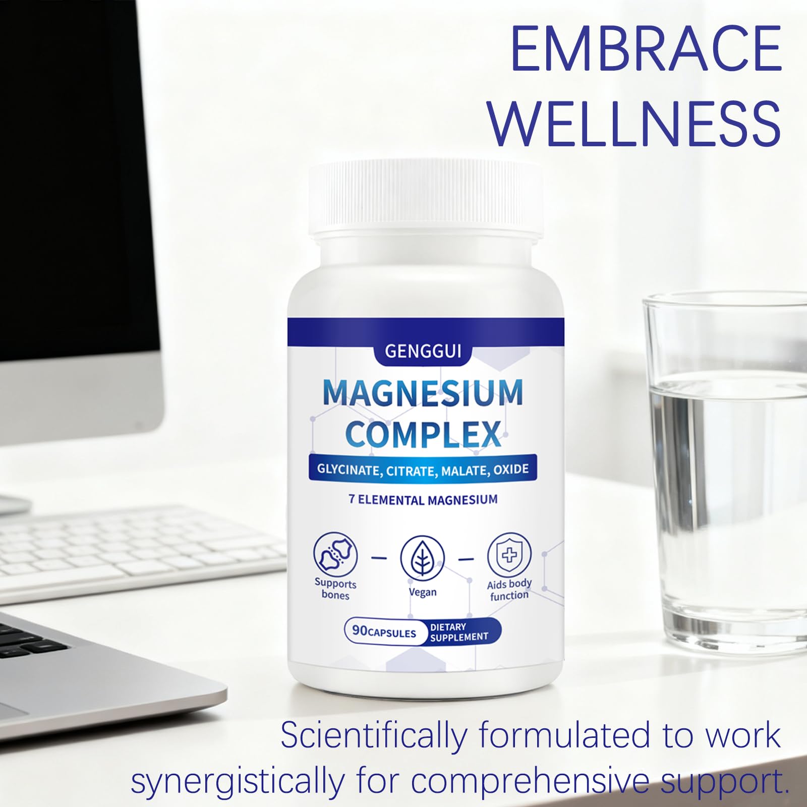 CellJuvMax Magnesium Complex ingredients panel highlights Glycinate, Citrate, and Malate