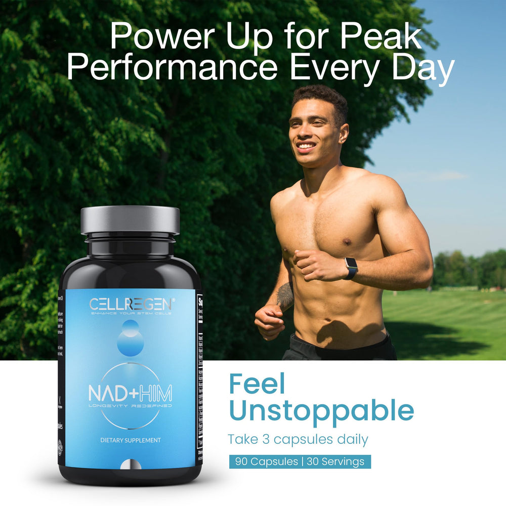 Cellregen NAD-HIM gluten-free badge signals allergen-conscious formula