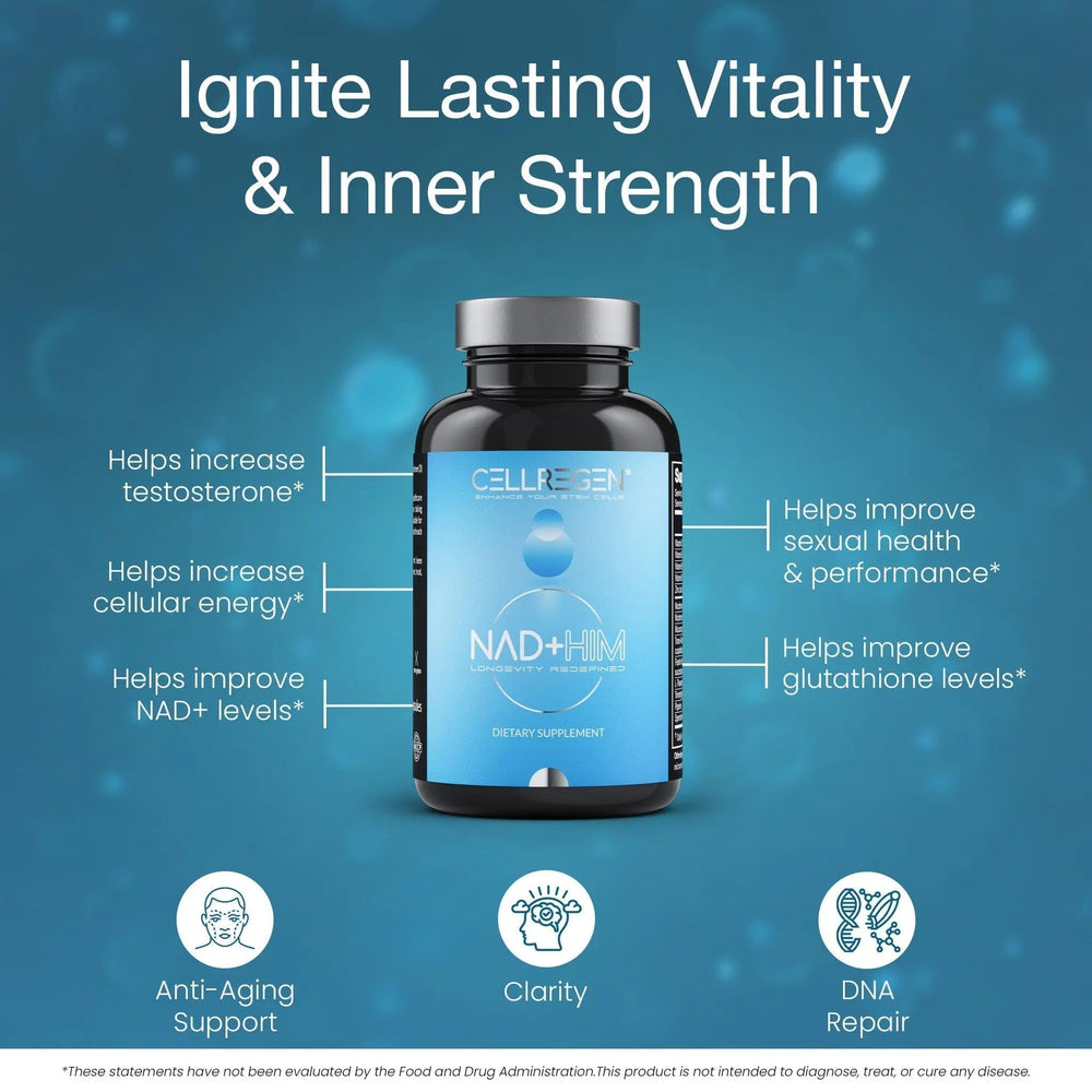 Cellregen NAD-HIM ingredients: Mucuna pruriens implying earthy extract benefits