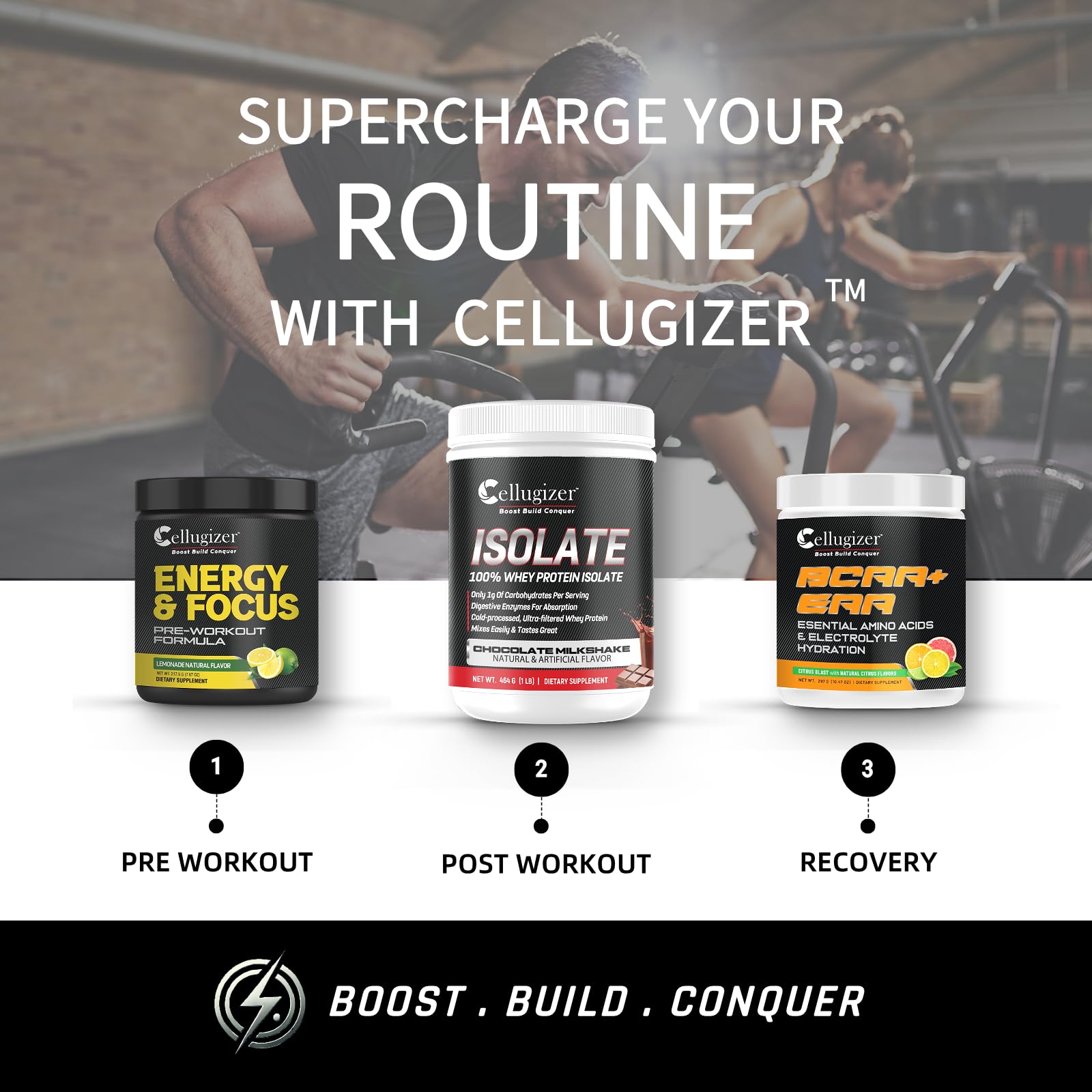 Back of pack view of Cellugizer Vanilla whey isolate