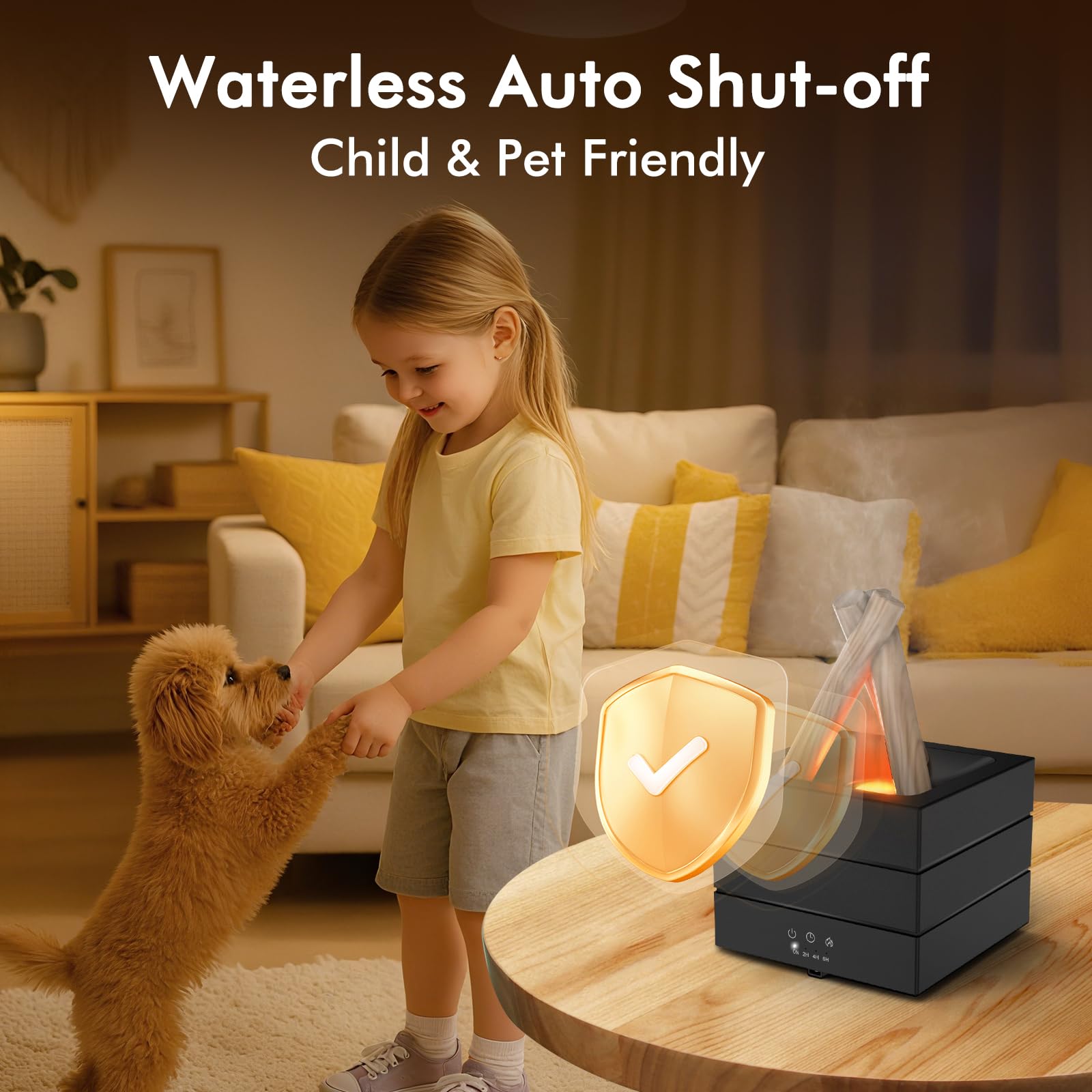 Cemobene bedside diffuser with non-slip base safety.
