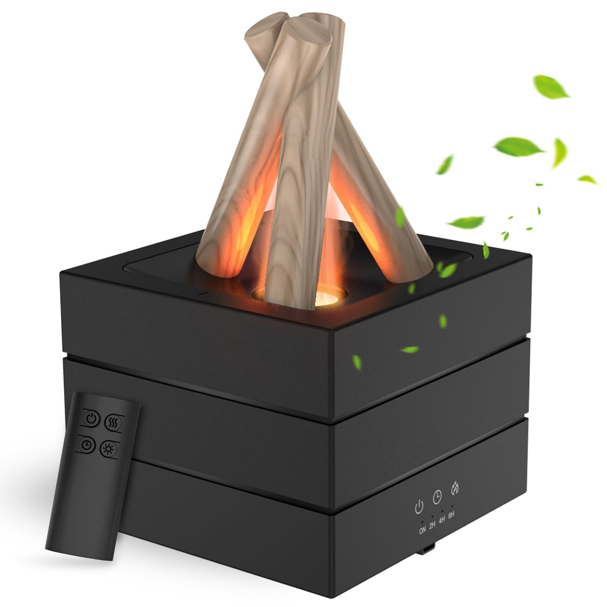 Cemobene campfire light diffuser showing warm ambience.