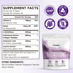 Cenffitio Glutathione tablets closeup for daily use