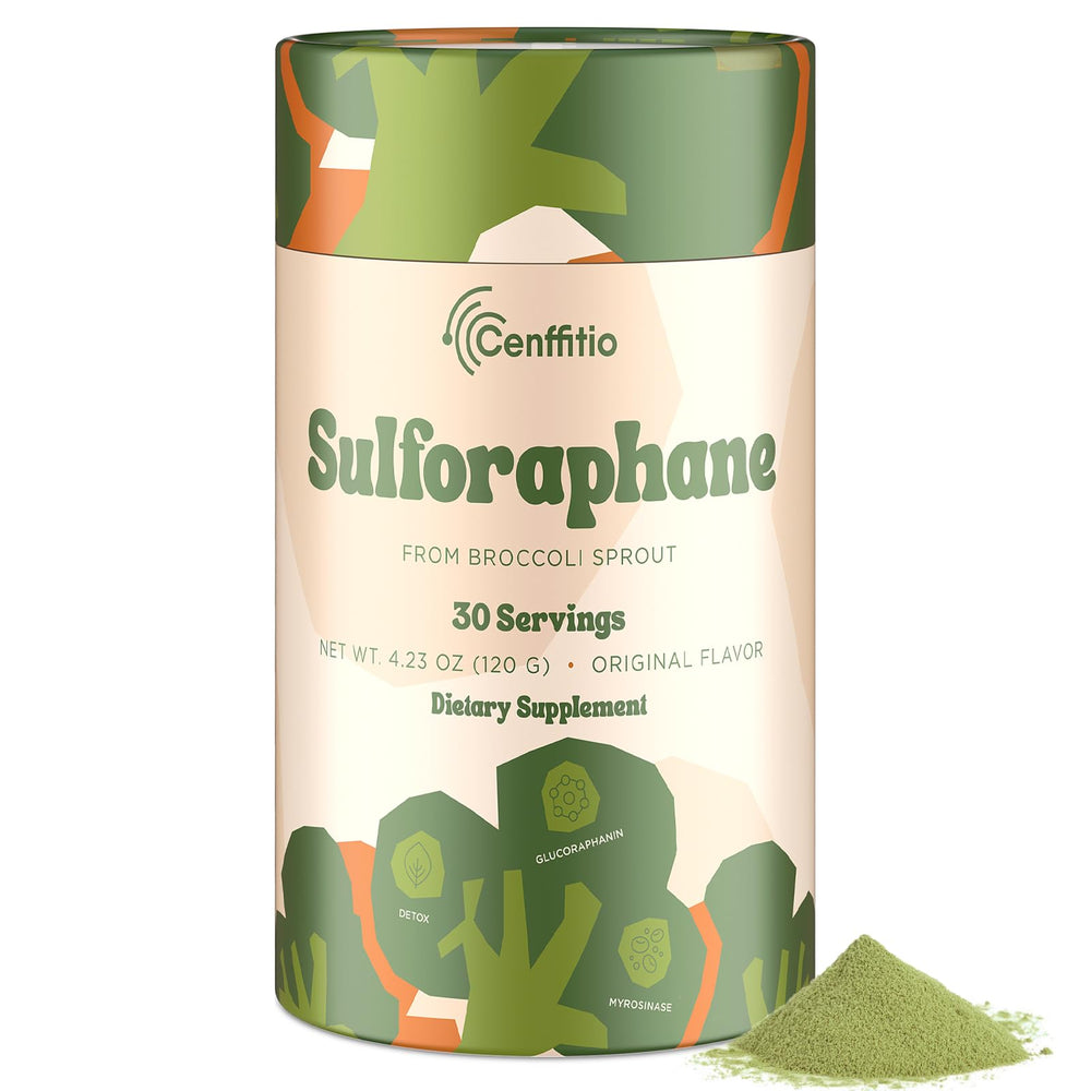 Cenffitio Sulforaphane bottle front as a convenient daily supplement for wellness support