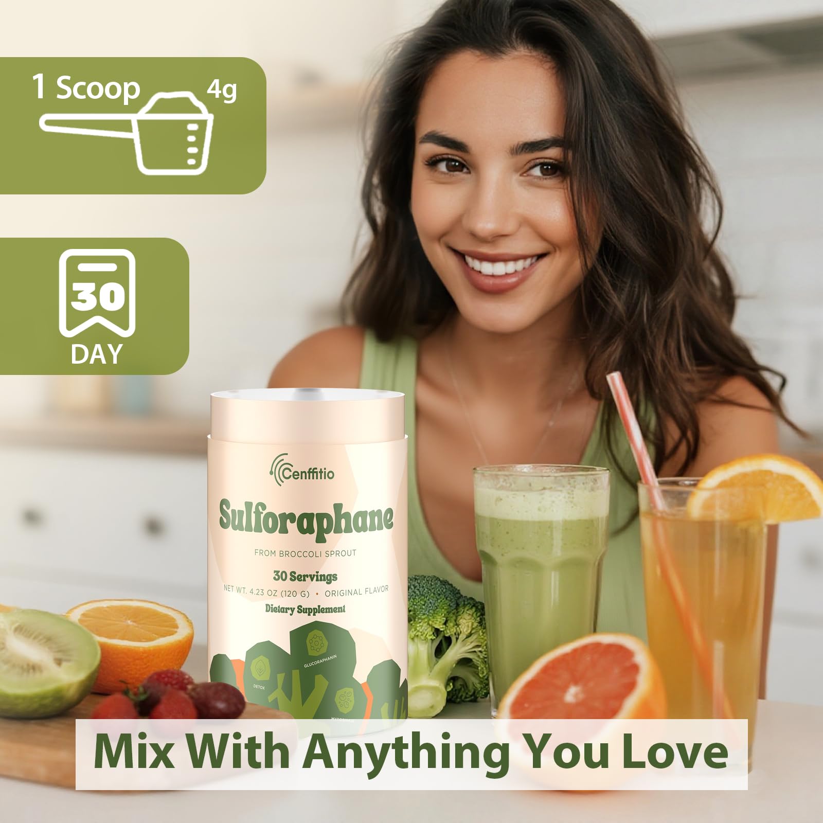Cenffitio sulforaphane packaging front with clean branding