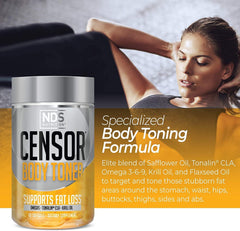 Censor fish oil softgels image highlighting joint-friendly EPA and DHA support.