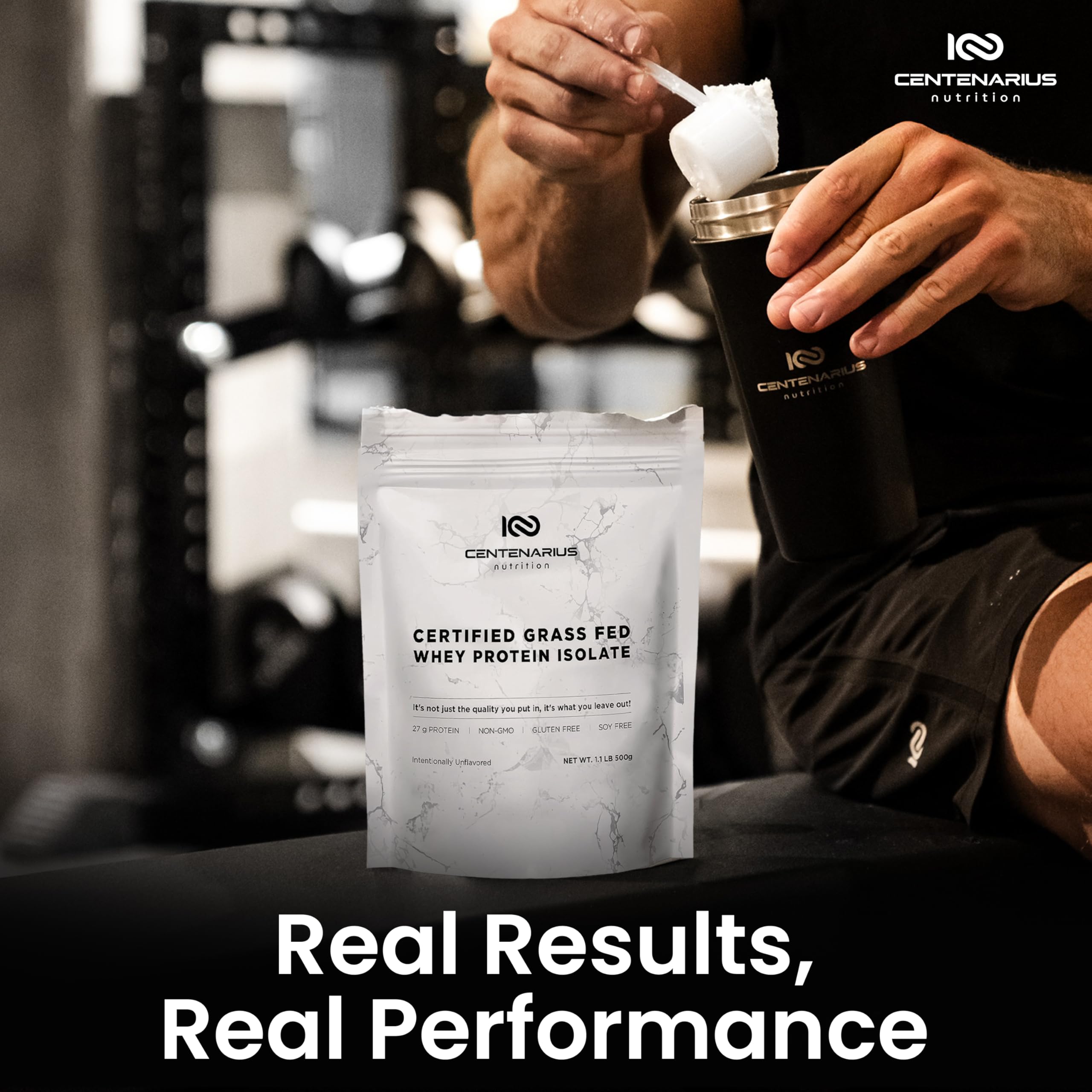 Centenarius Natural Ingredients Label emphasizes clean ingredients with no artificial flavors.
