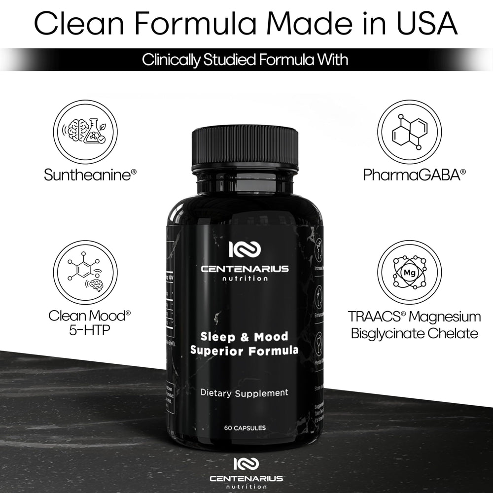 Centenarius Sleep + Mood dosing spoon demonstrates simple daily dosing.