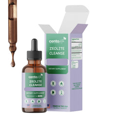 Centovita Zeolite Cleanse Drops for Kids bottle shown for kid-friendly wellness.