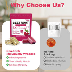 Central Park Morning Beet Root Chews individually wrapped for on-the-go wellness.