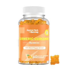 Central Park Morning Turmeric Gummies bottle highlights a potent turmeric blend for daily joint support.