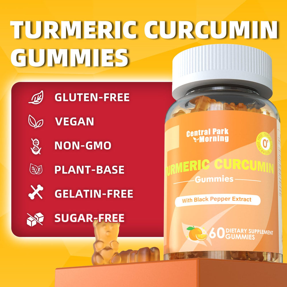 Central Park Morning Turmeric Gummies travel pack demonstrates on-the-go convenience for busy days.