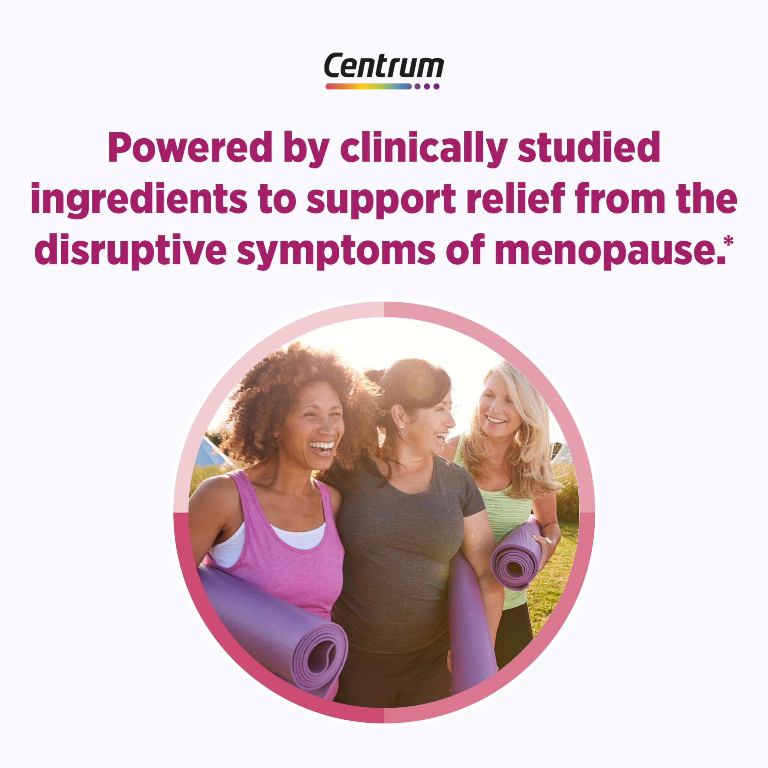 Centrum brand multivitamin packaging on shelf for adults