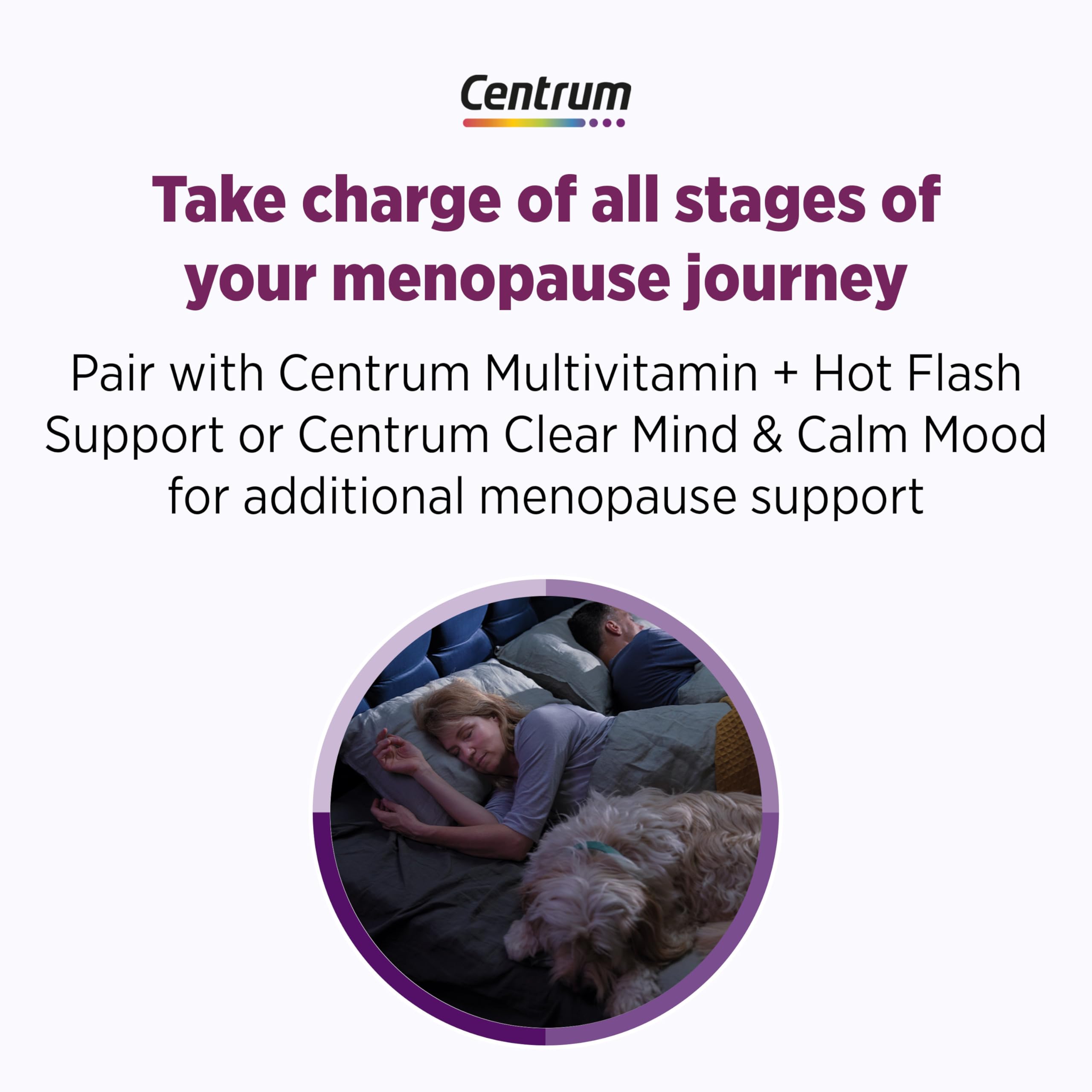 Close-up of Centrum bottle and tablets for simple daily regimen.