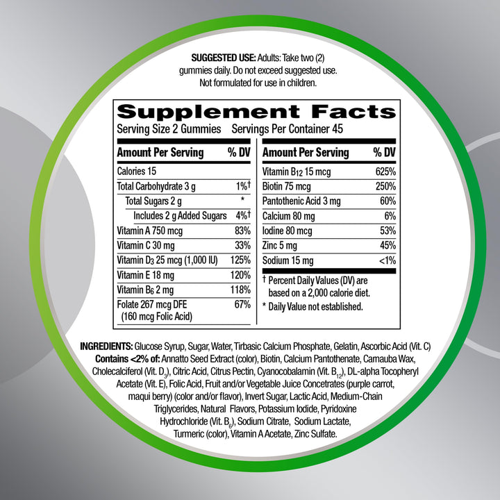 Centrum MultiGummies 50Plus lifestyle image, grab-and-go gummies for on-the-go wellness