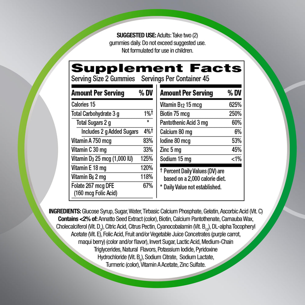 Centrum MultiGummies 50Plus lifestyle image, grab-and-go gummies for on-the-go wellness