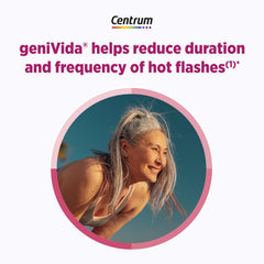 Centrum women's health bottle closeup illustrating comprehensive daily nutrition