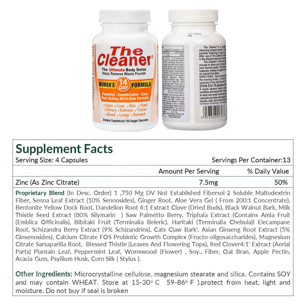 Ingredients concept for Century Systems The Cleaner Detox with herbs and plant-based blend