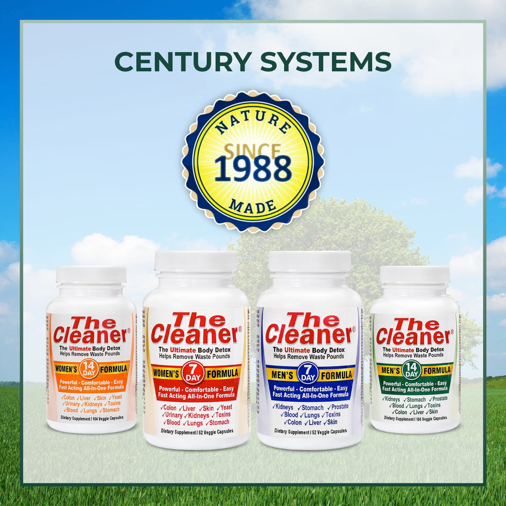 A man preparing an evening dose with Century Systems The Cleaner