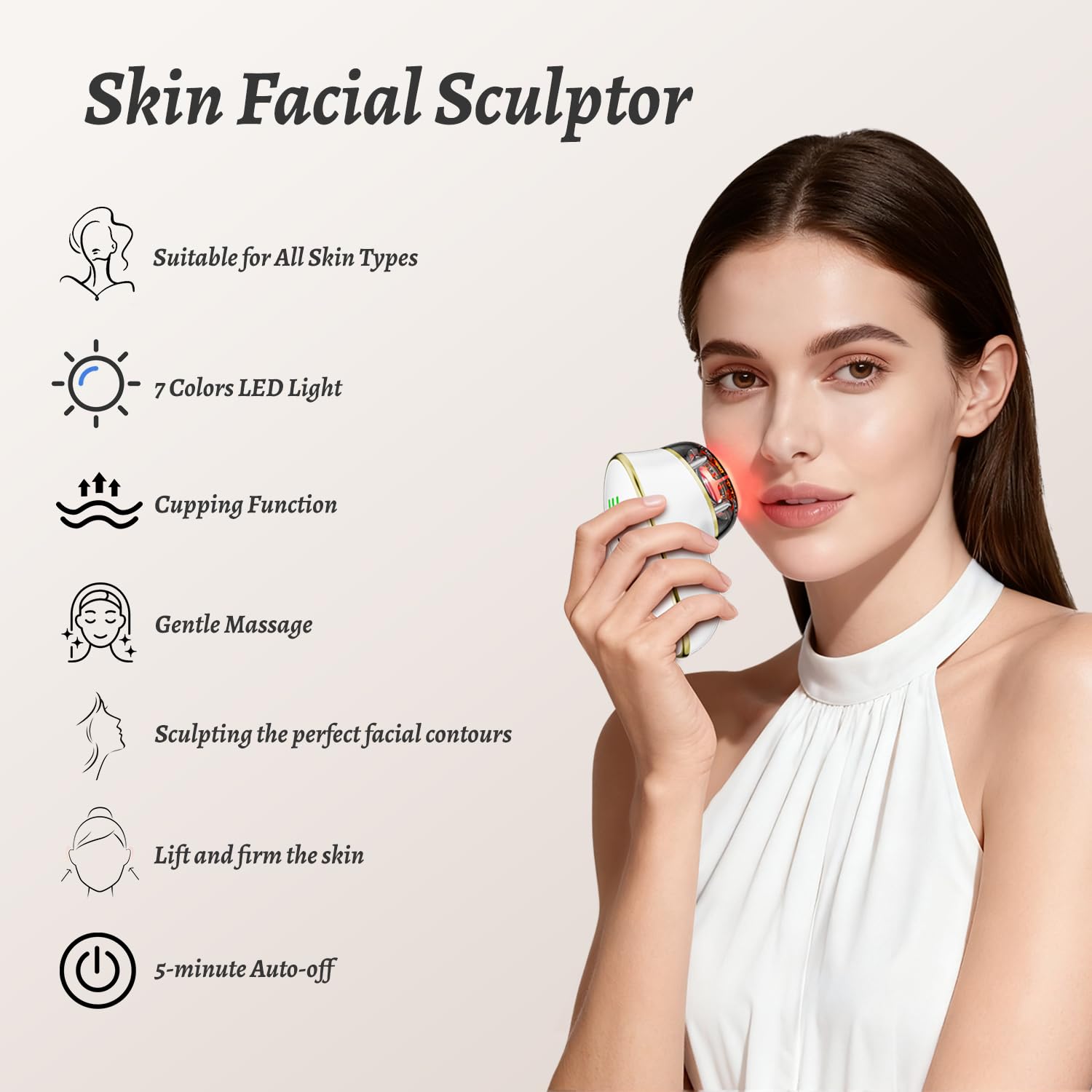 CENXIGO LED 7-color light therapy for even skin tone.