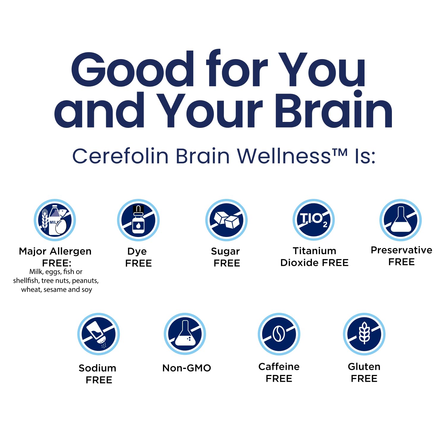 Cerefolin Brain Wellness serving suggestion with water for daily intake.