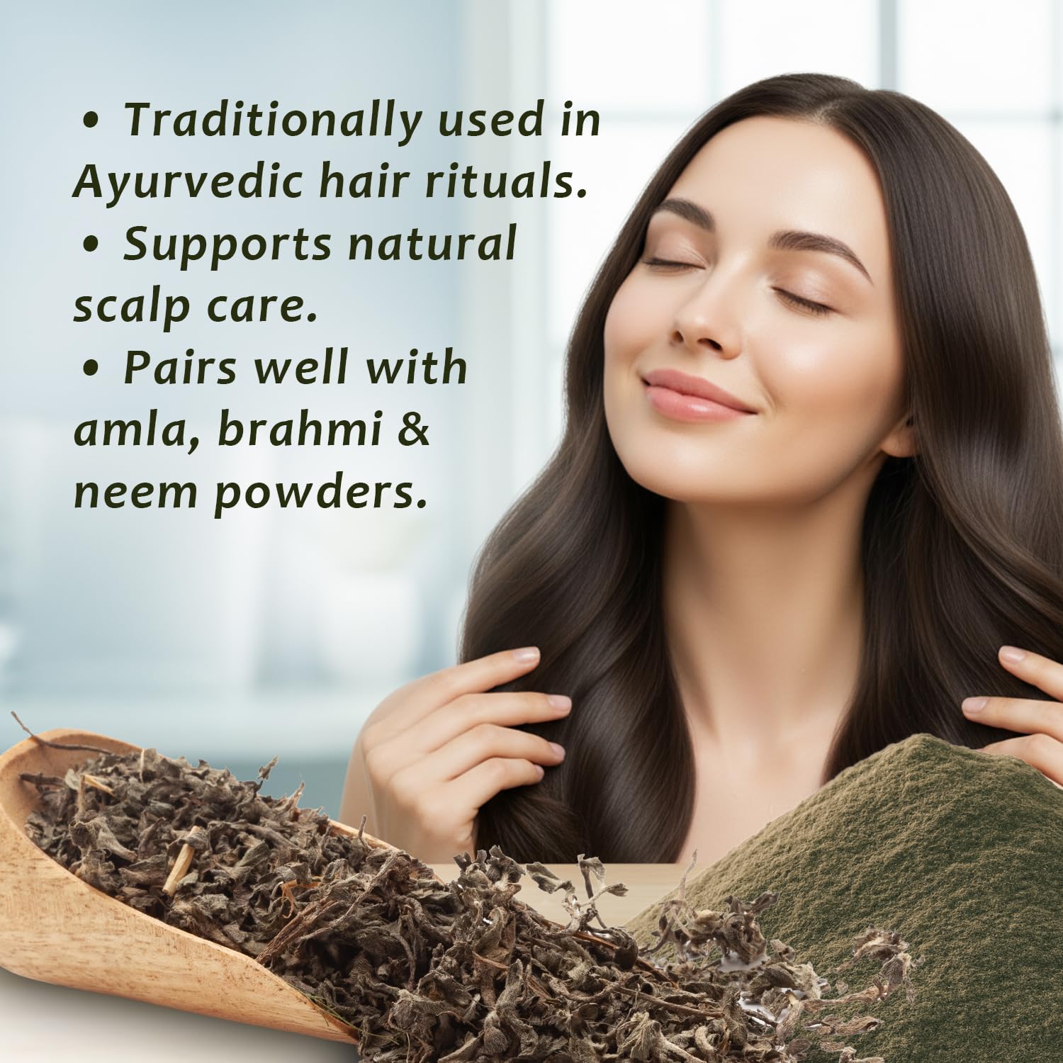 Ceres Gourmet vegan and gluten-free bhringraj powder suitable for routines.