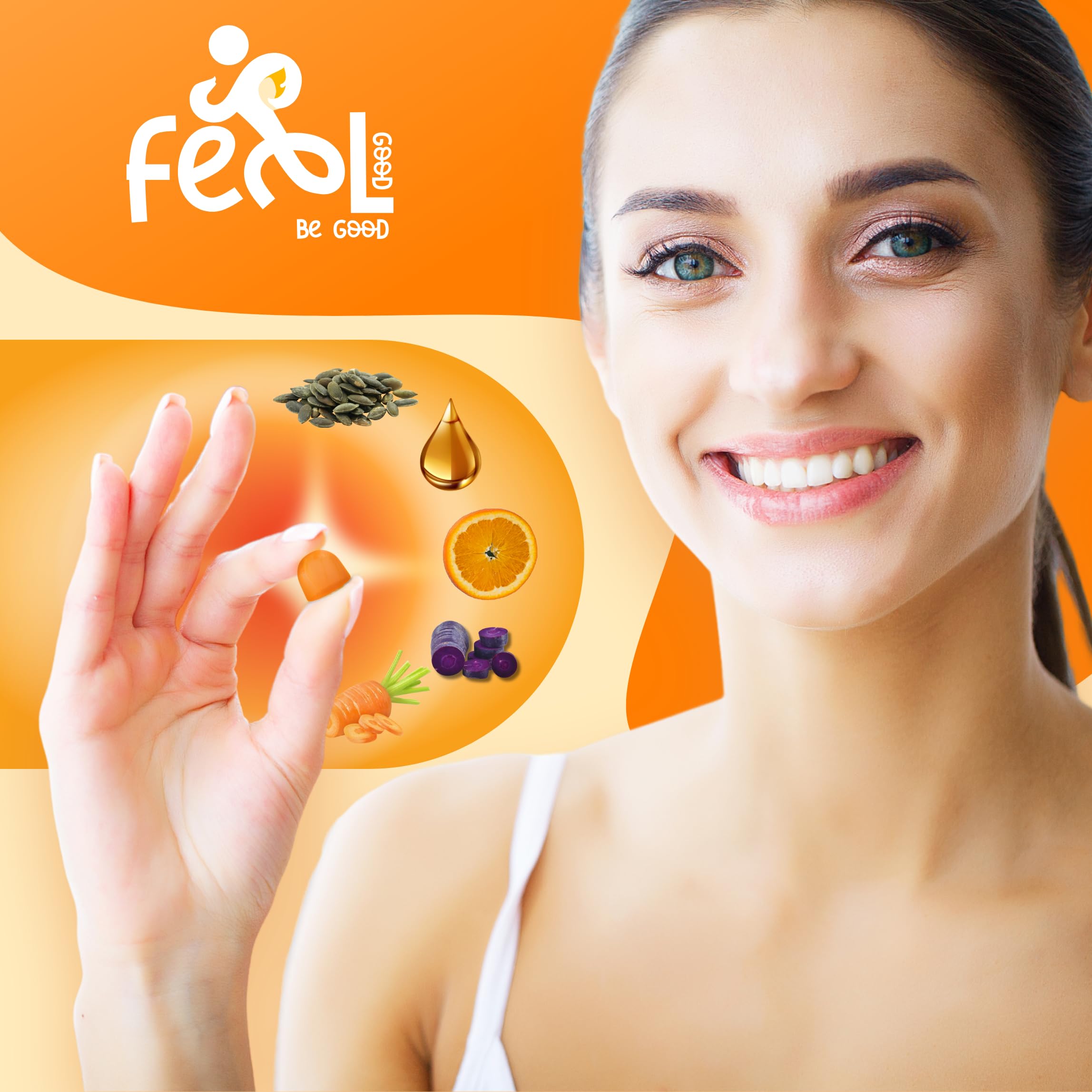 Ceres Nature gummies chewed during routine for skin and hair wellness
