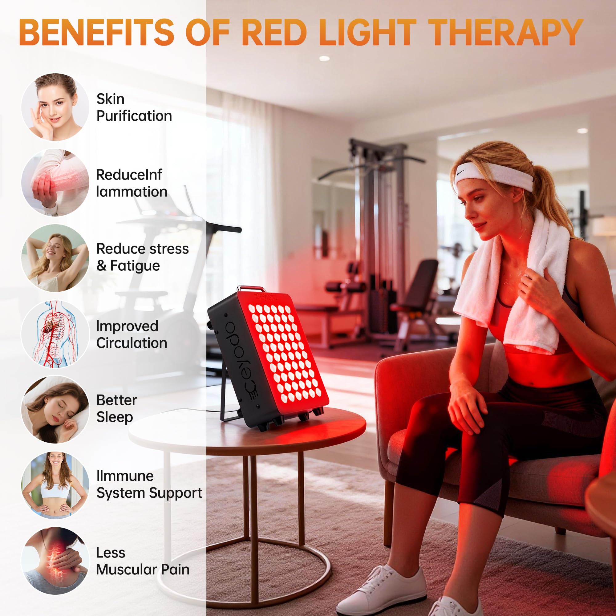 Ceyodo Red Light Panel remote control for easy at-home operation.