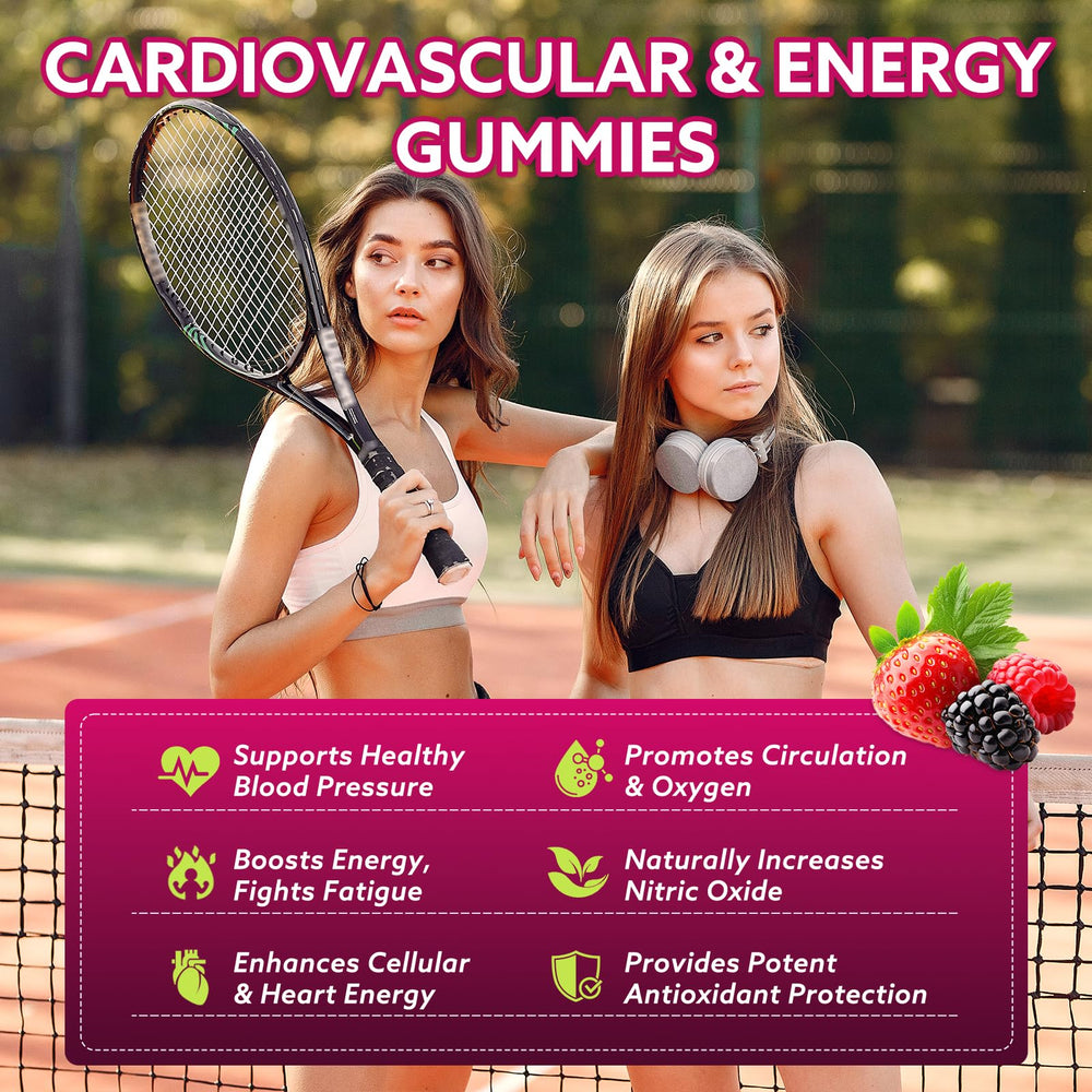 CFILIHTC Beetroot Gummies label closeup – highlights natural ingredients for circulation.