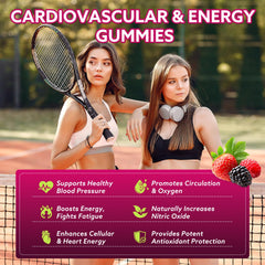 CFILIHTC Beetroot Gummies label closeup – highlights natural ingredients for circulation.