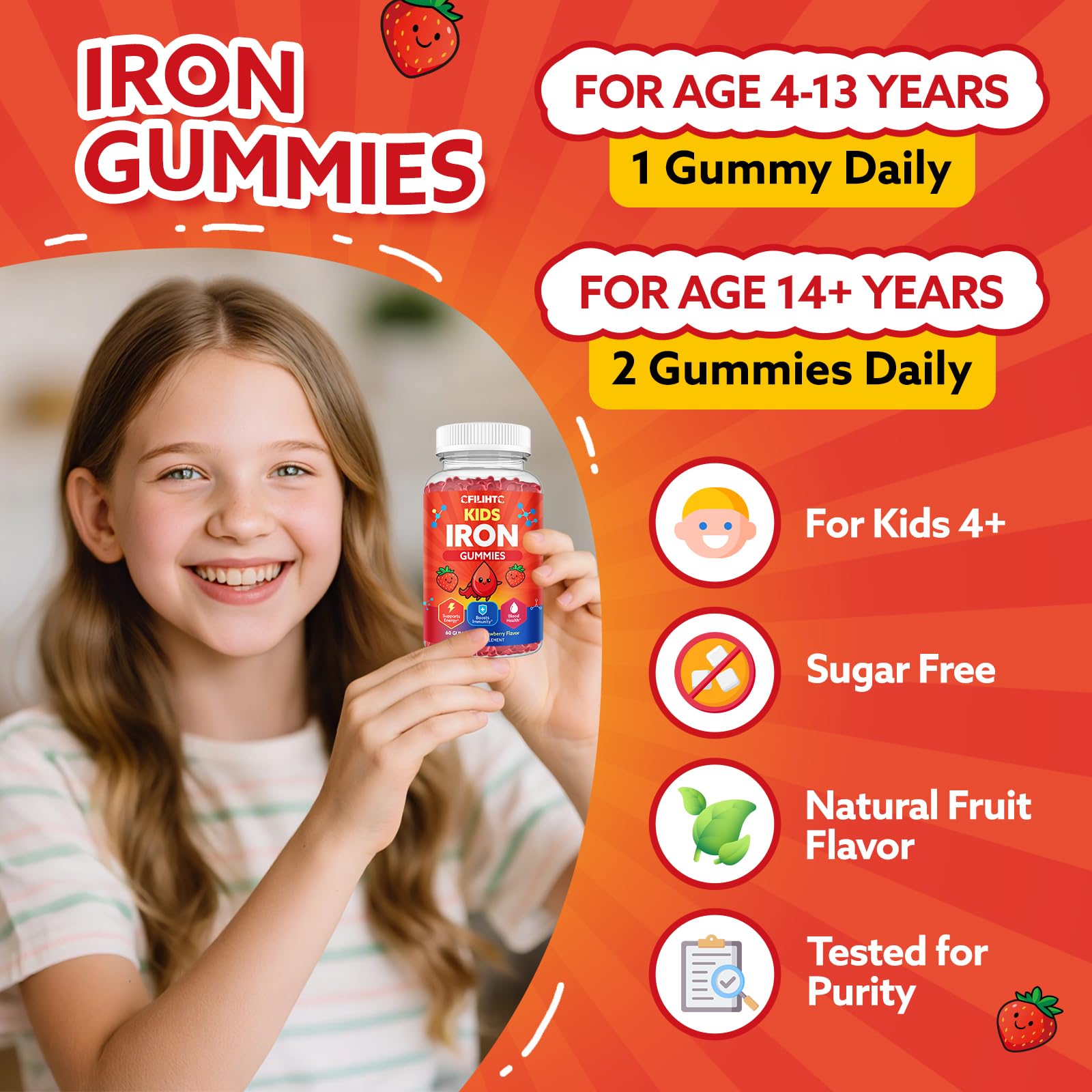 CFILIHTC energy-boost gummies beside a child at play.