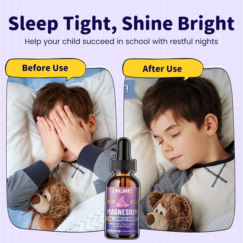 CFILIHTC Kids Magnesium Liquid with Omega-3 boost supports brain-friendly routines