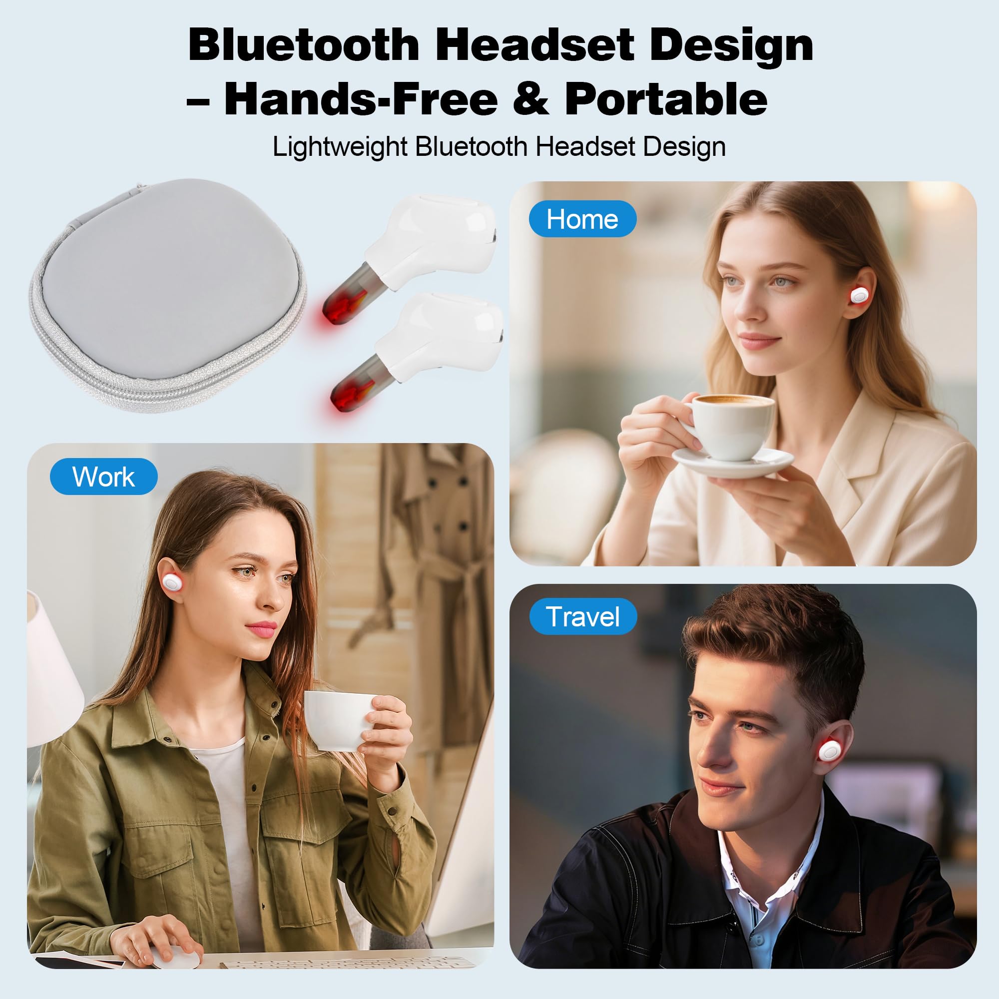 Cgkvz Bluetooth headset-inspired design enables hands-free ease of use.